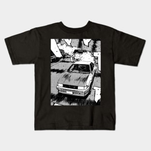 JDM Japanese Drift Racer Drifting Car Anime Manga Eurobeat Intensifies Racing Aesthetic Kids T-Shirt